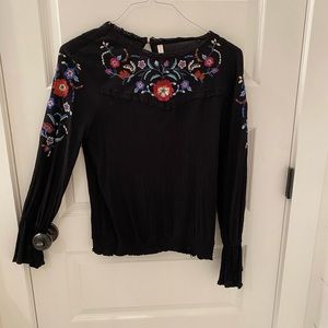 Black floral top from target